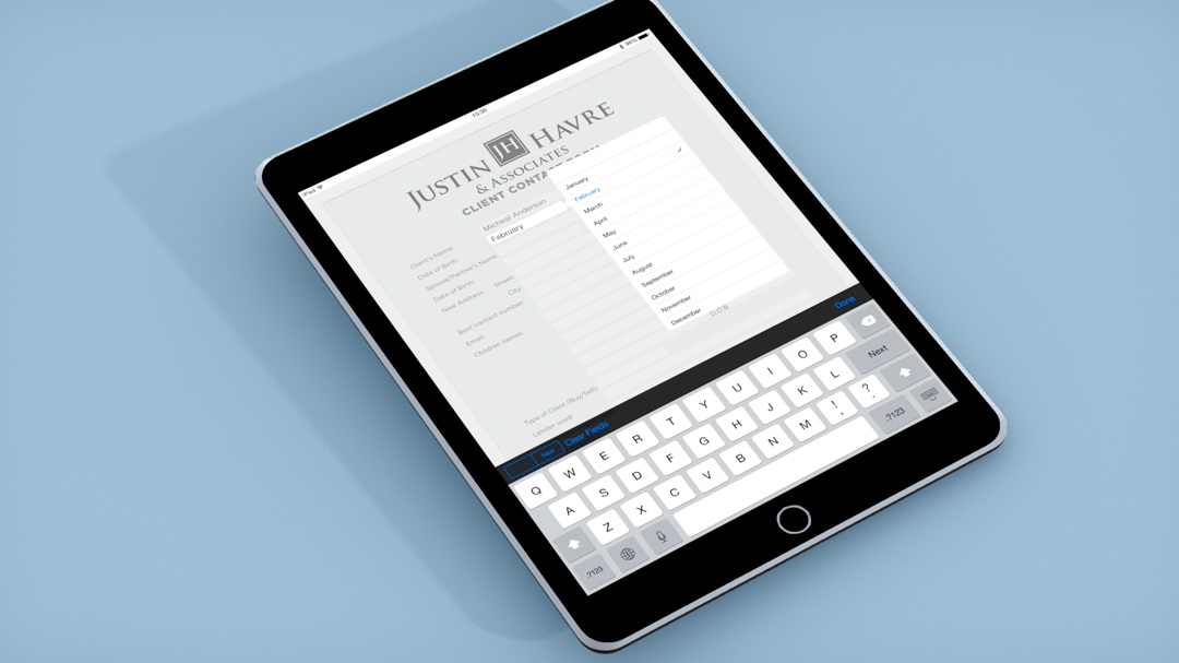 One of Many Forms Formatted for Mobile